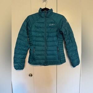 EDDIE BAUER Women's Teal Packable Puffy Coat Jacket, Size XS
